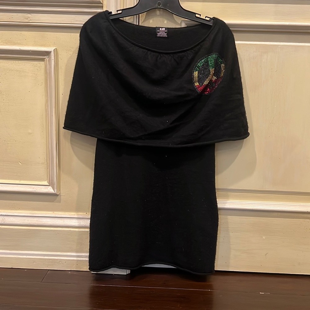 E.vil Women Black Top Size S